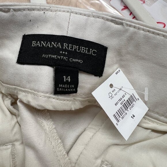 Banana Republic Ultra High-Rise Authentic Chino Pants Beige Size 14 NWT - Picture 10 of 12